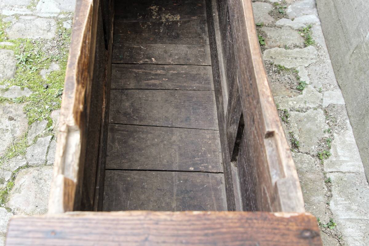 Wooden chest bench, 18th century