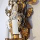 S.Salvadori Wandlampe vergoldet ersilbert Blumenmuster