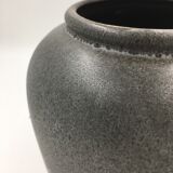 Brown and light grey ceramic vase