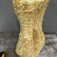 Large Glazed Ceramic Vase with Floral and Fat Lava Decor - Vallauris