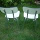 Pair of pale yellow formica chairs