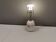 Table lamp in white and rose coloured glass designed by Michael Bang and manufactured by Holmegaard.