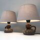 pair of ceramic bedside lamps "Fat-Lava", origin West Germany