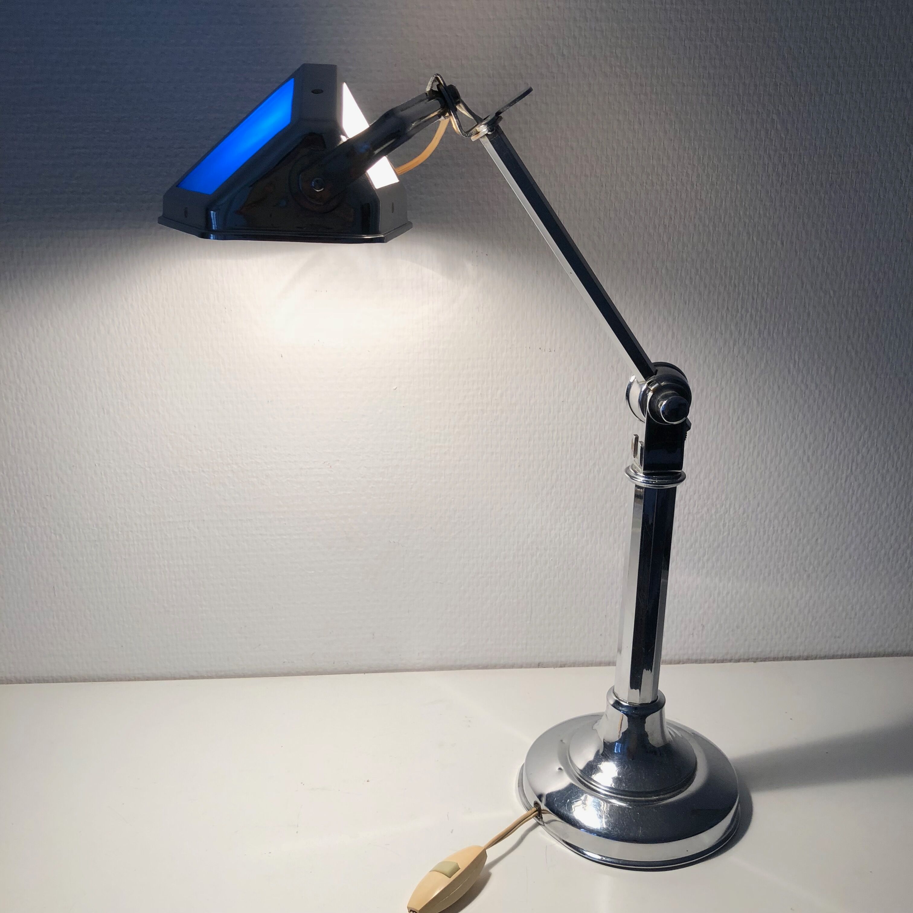 Lamp pirouett deco chrome 1930