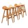 Erik Buch set of four “OD61” bar stools Oddense Mobler Denmark 1965