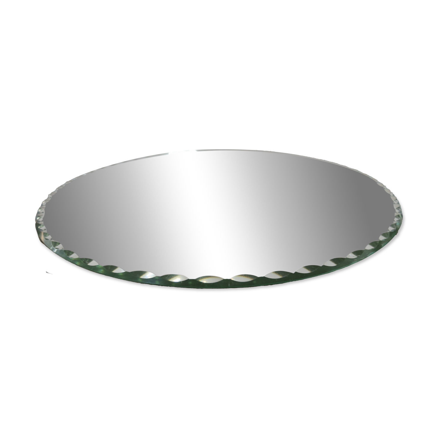 Old round, beveled, art deco mirror, 1940s-50s