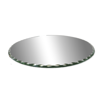 Old round, beveled, art deco mirror, 1940s-50s
