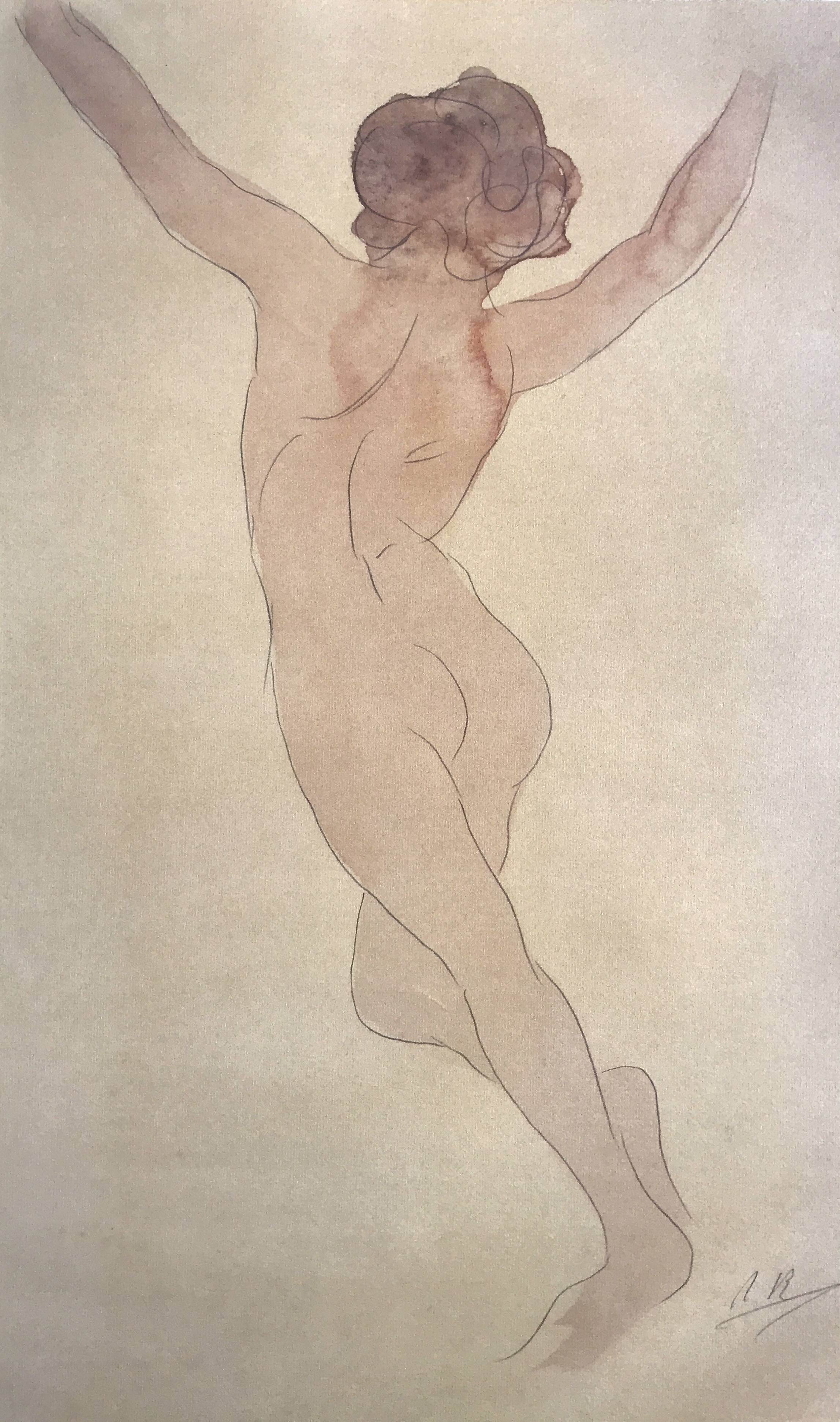 Poster in 4 colors after Auguste RODIN, Woman from behind, c 2000