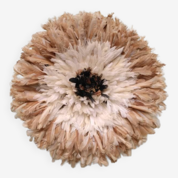 Juju hat natural white and beige of 35 cm