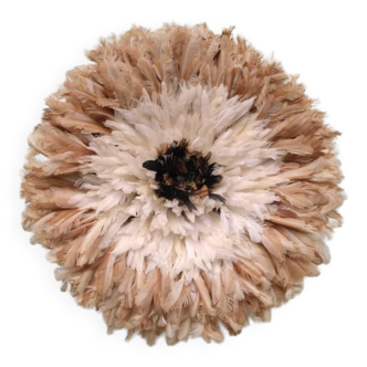 Juju hat natural white and beige of 35 cm