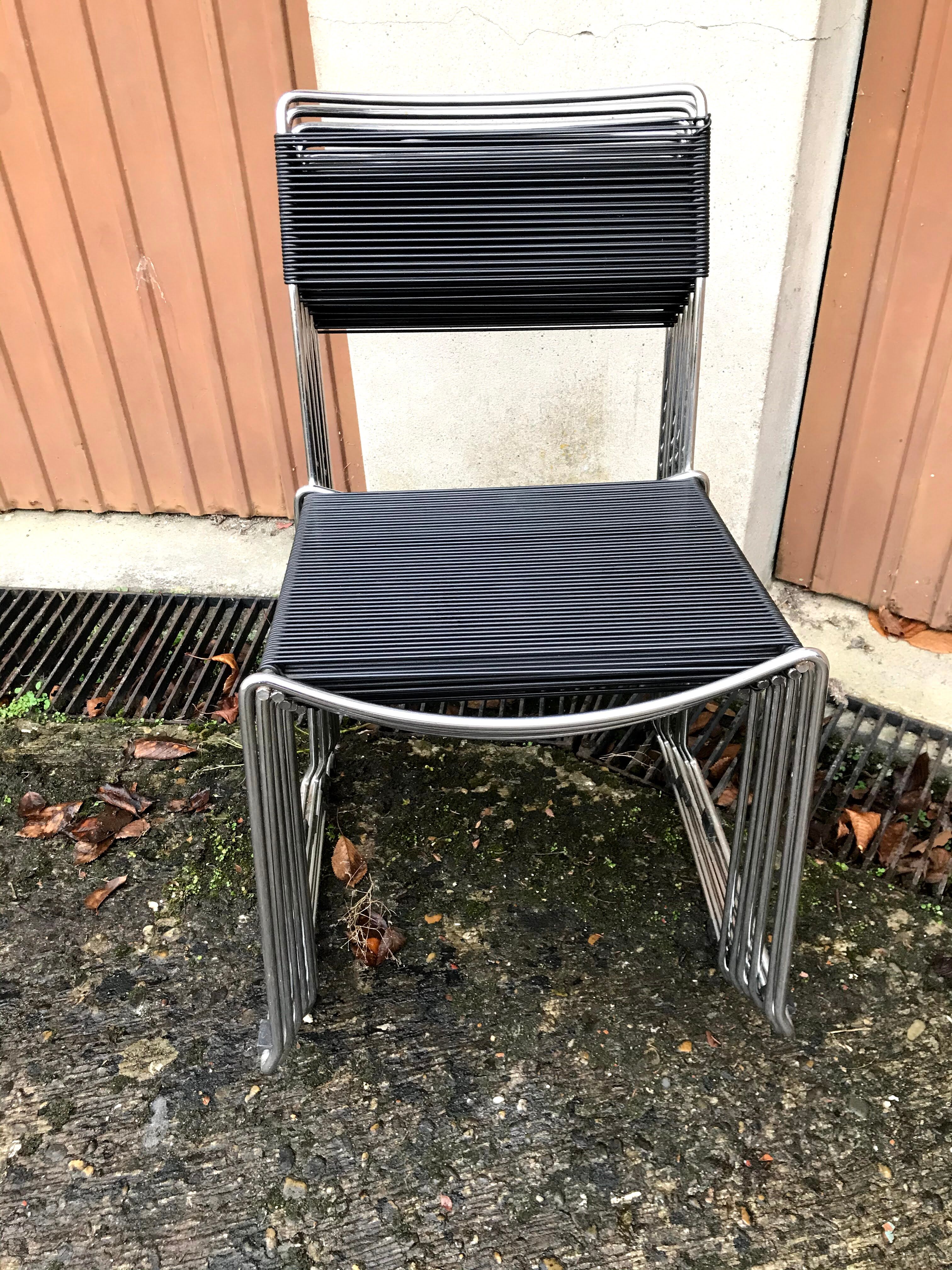 Vintage scoubidou or spaghetti chairs 60s