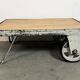 Table basse industrielle grise, années 1960