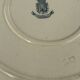 Old round ironstone plate from Gien, Chardons model - serving plate.