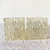 Pair of vintage plexi cube wall lights