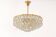 Bakalowits Chandelier, Brass and Crystal Glass, Austria, 1960s