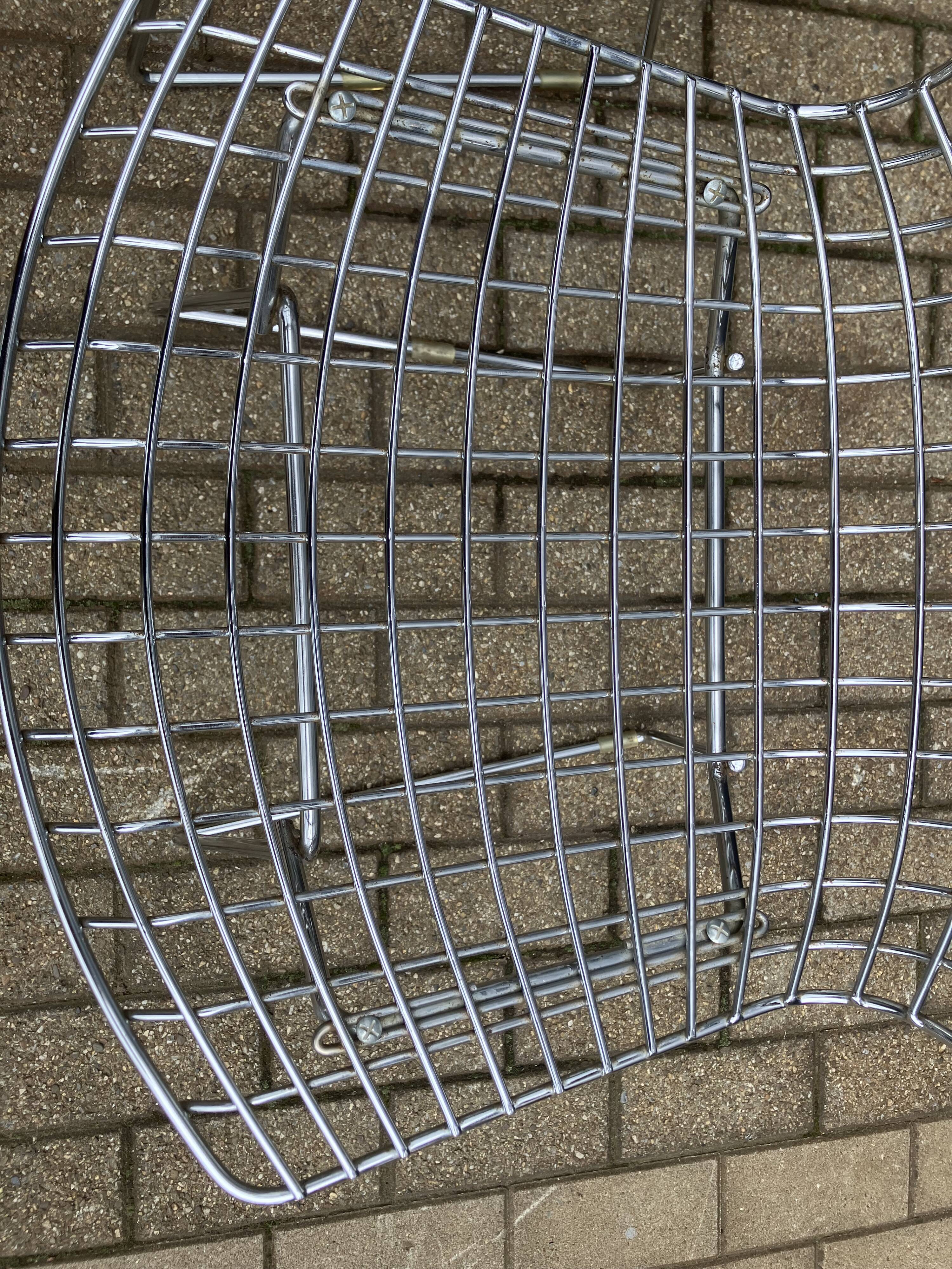 3x original Knoll Bertoia side chairs chroom