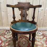 Fauteuil de bureau à en noyer Napoléon III