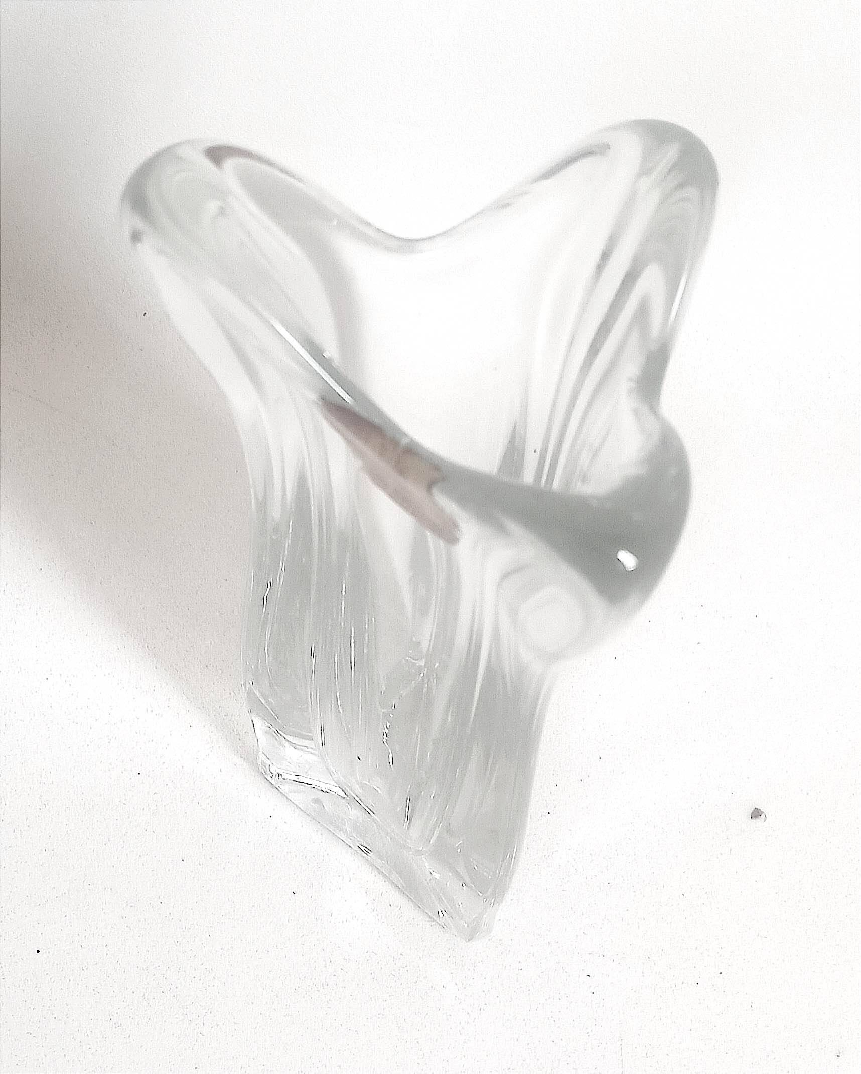 Lux Glass Crystal Vase 50s Height 27.5 cm