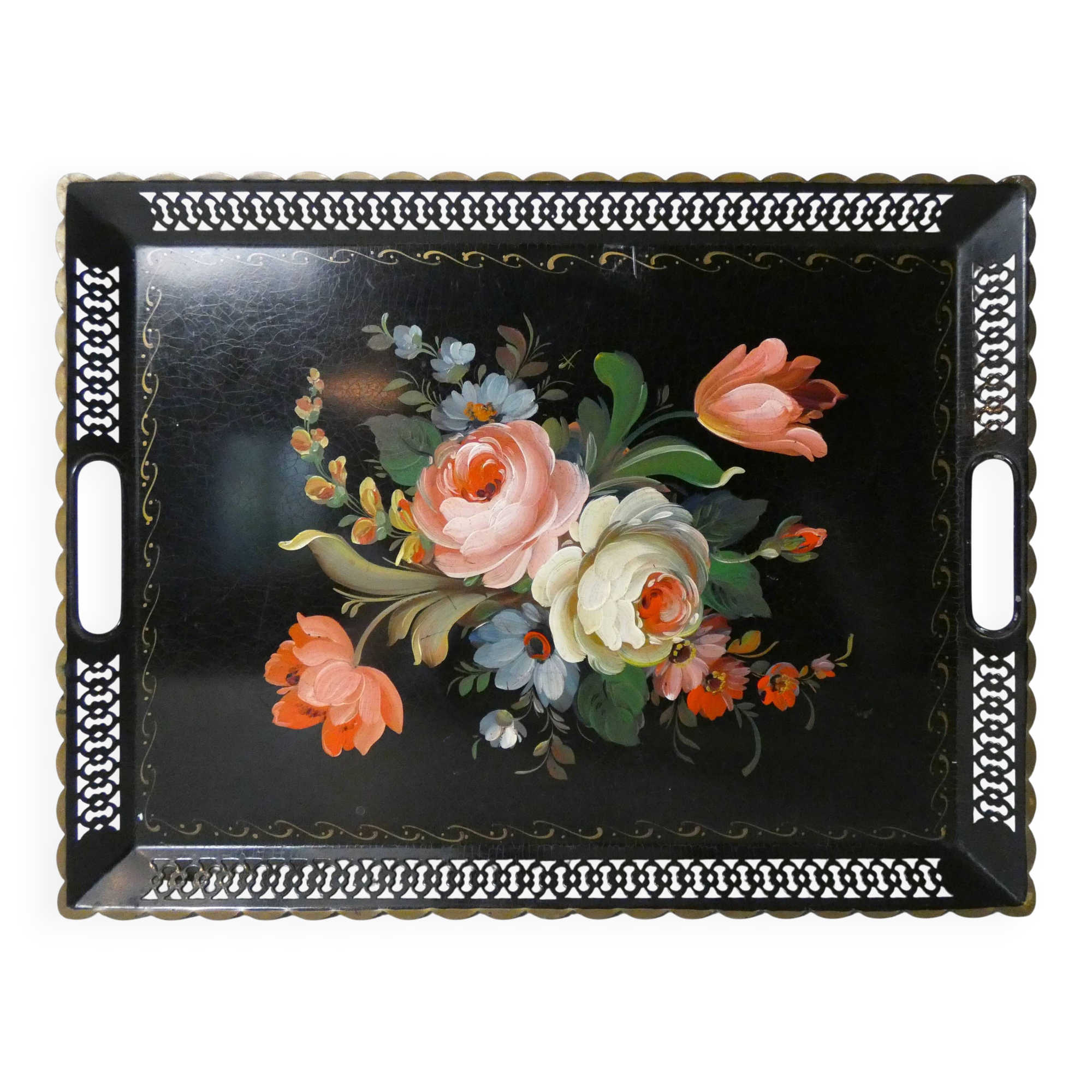 vintage USSR metal tray