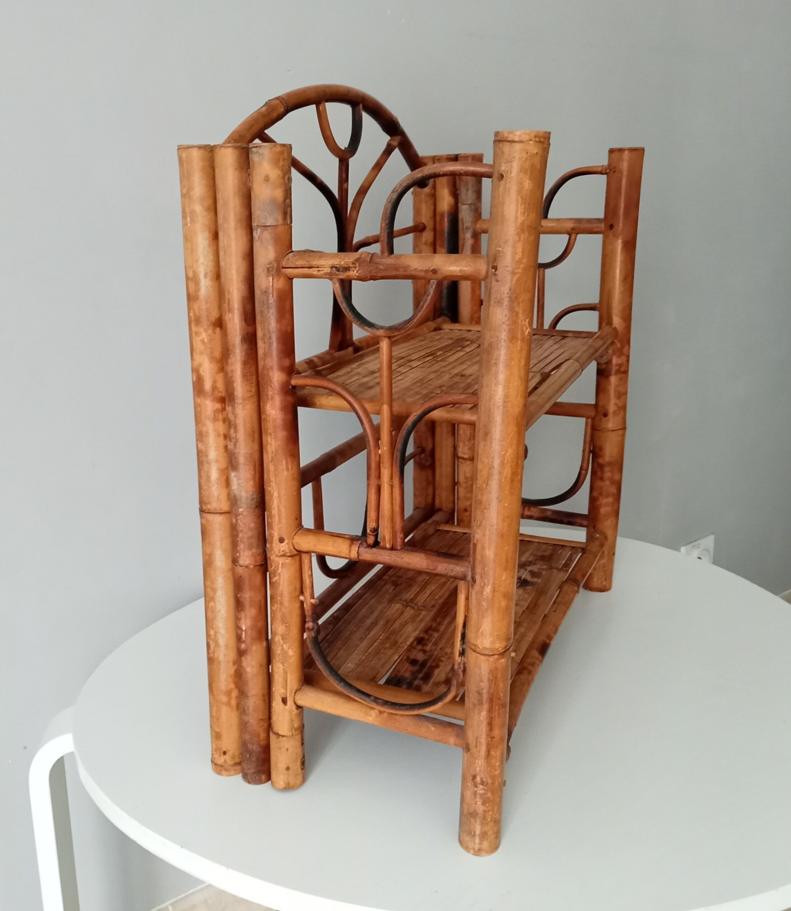 Vintage bamboo shelf 60s/70s