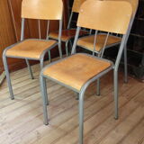 Set of 4 chairs of schoolboy