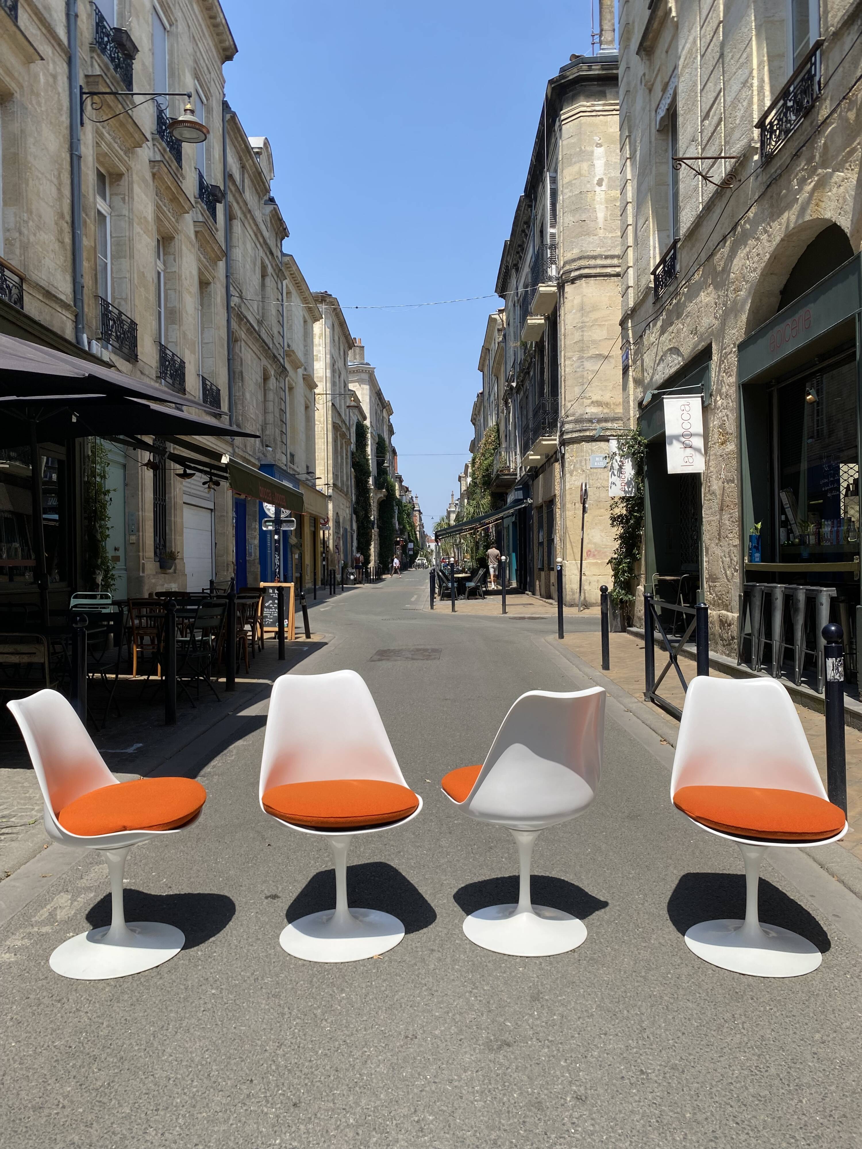 Tulip chairs by eero saarinen for knoll