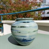 Vase en grés émaillé fait main