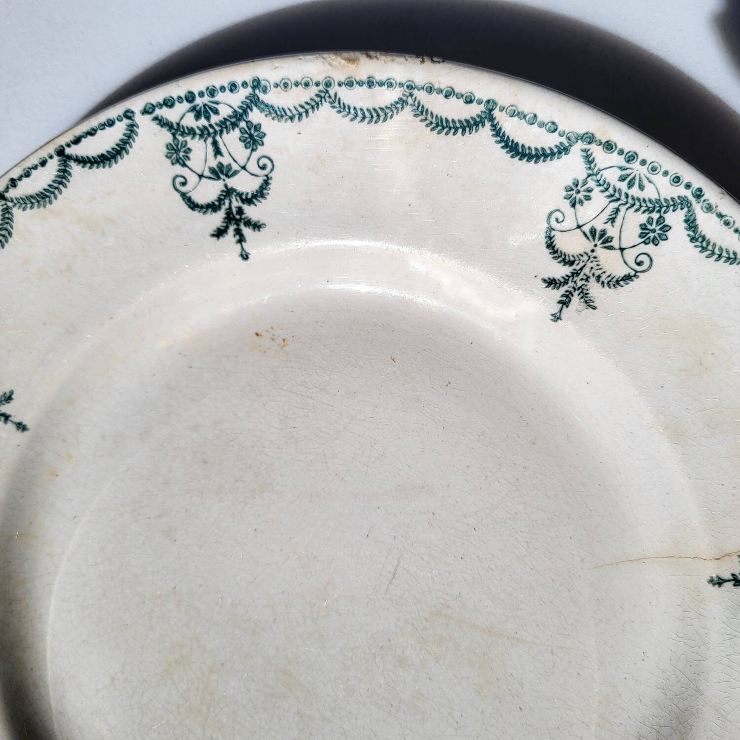 Assiette Terre de Fer guirlande florale