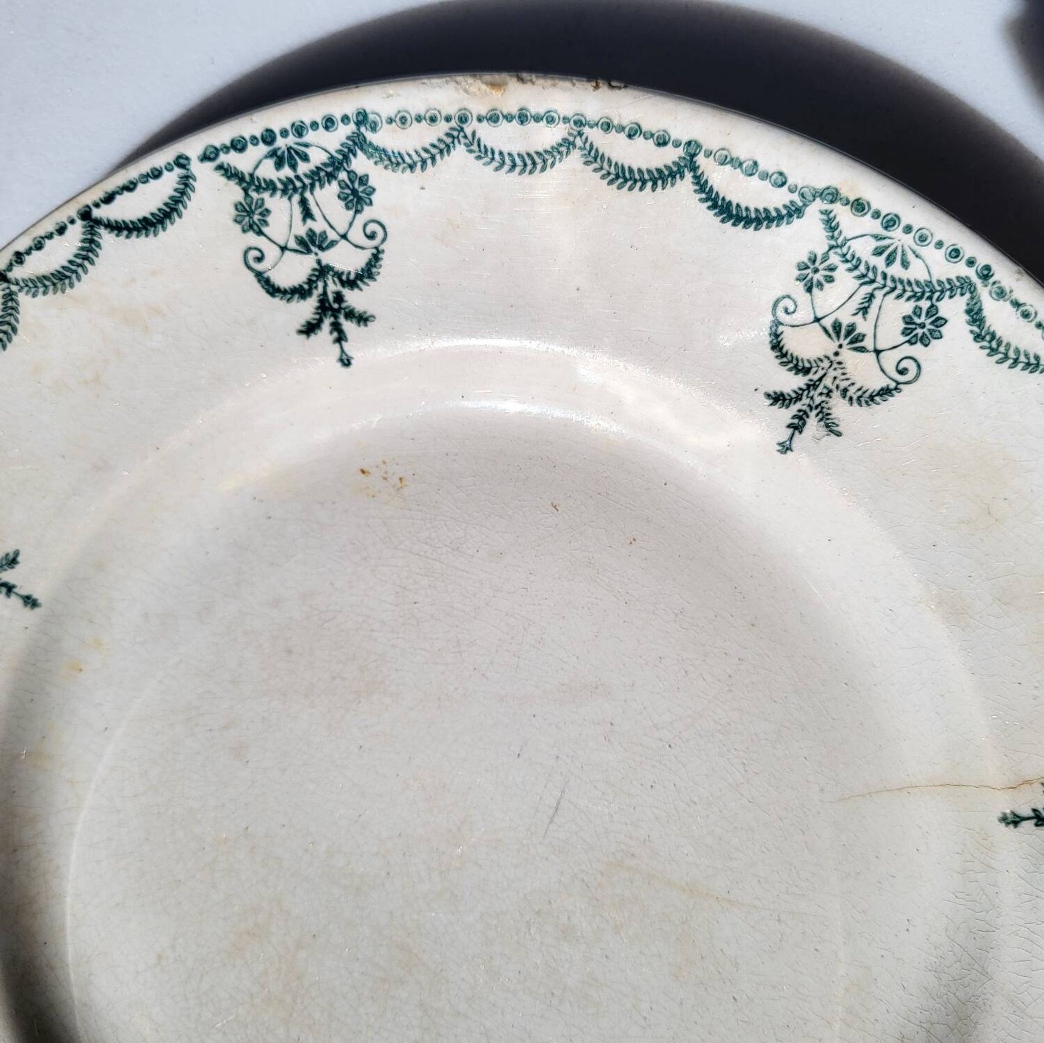 Assiette Terre de Fer guirlande florale