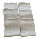 6 VV monogram napkins
