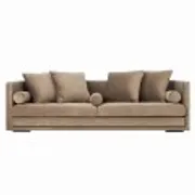 Sofa Malmo brown velour, Scandinavian design