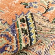 Tapis turc vintage orange citrouille, 191 x 272 cm