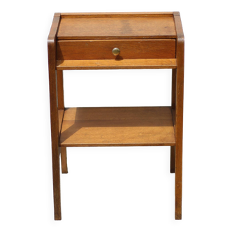 Wooden bedside table with drawer, side table, end table