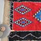 Vintage handmade Boucherouite Berber rug