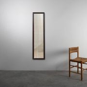 Miroir belge Art Déco en bois avec verre vieilli, vers 1930