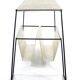 Large Mathieu Mategot style white and black vintage 60s table