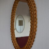 Rattan mirror from the 1960