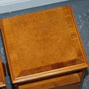 Art Deco Nightstands in Walnut, 1920s, Set of 2