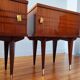 Pair of vintage Scandinavian design bedside tables from the 50s-60s.