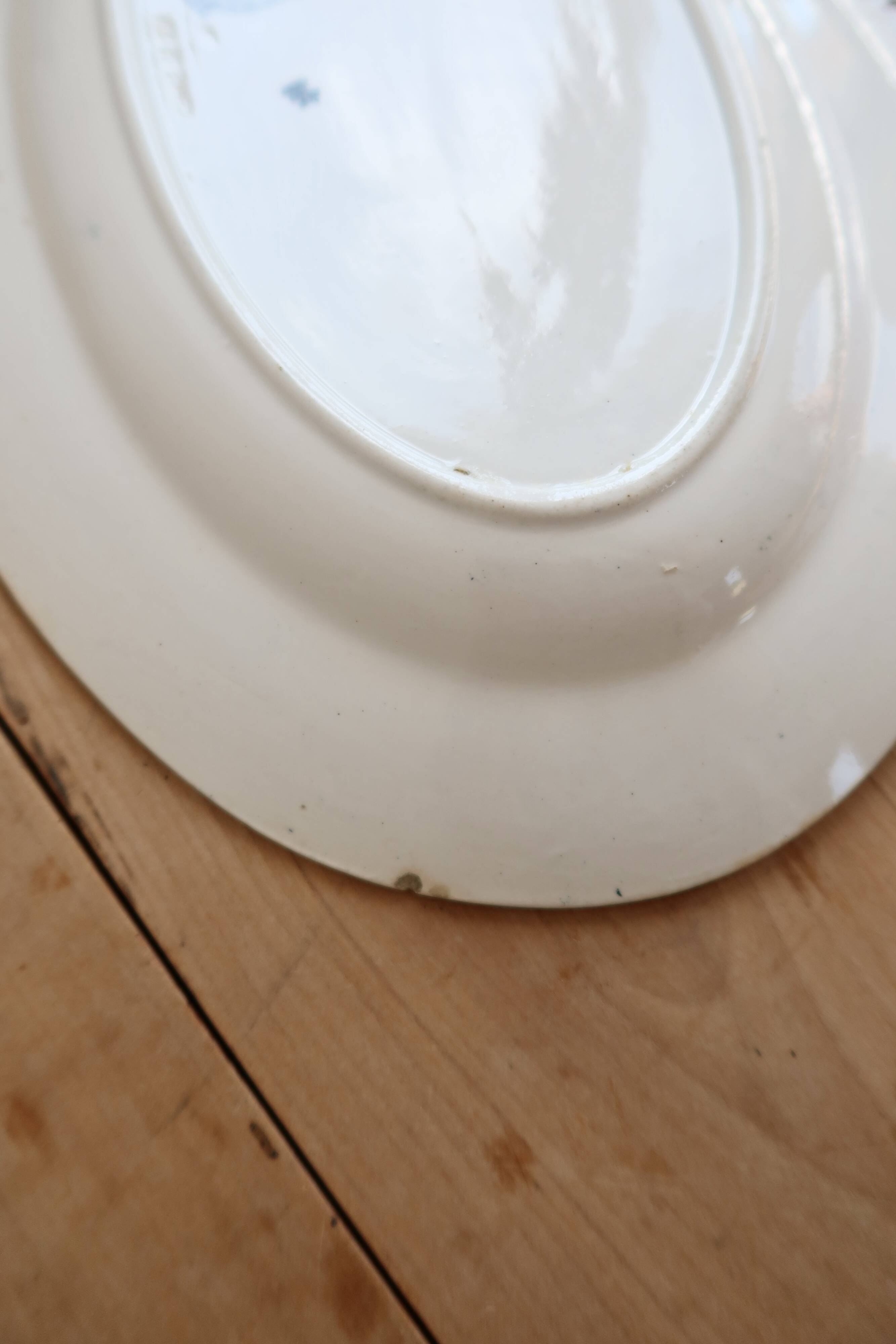 Antique oval serving dish, ironstone, Saint Amand and Hamage - Model Ma