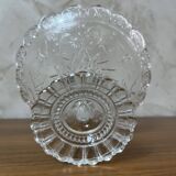 Glass fruit bowl on foot