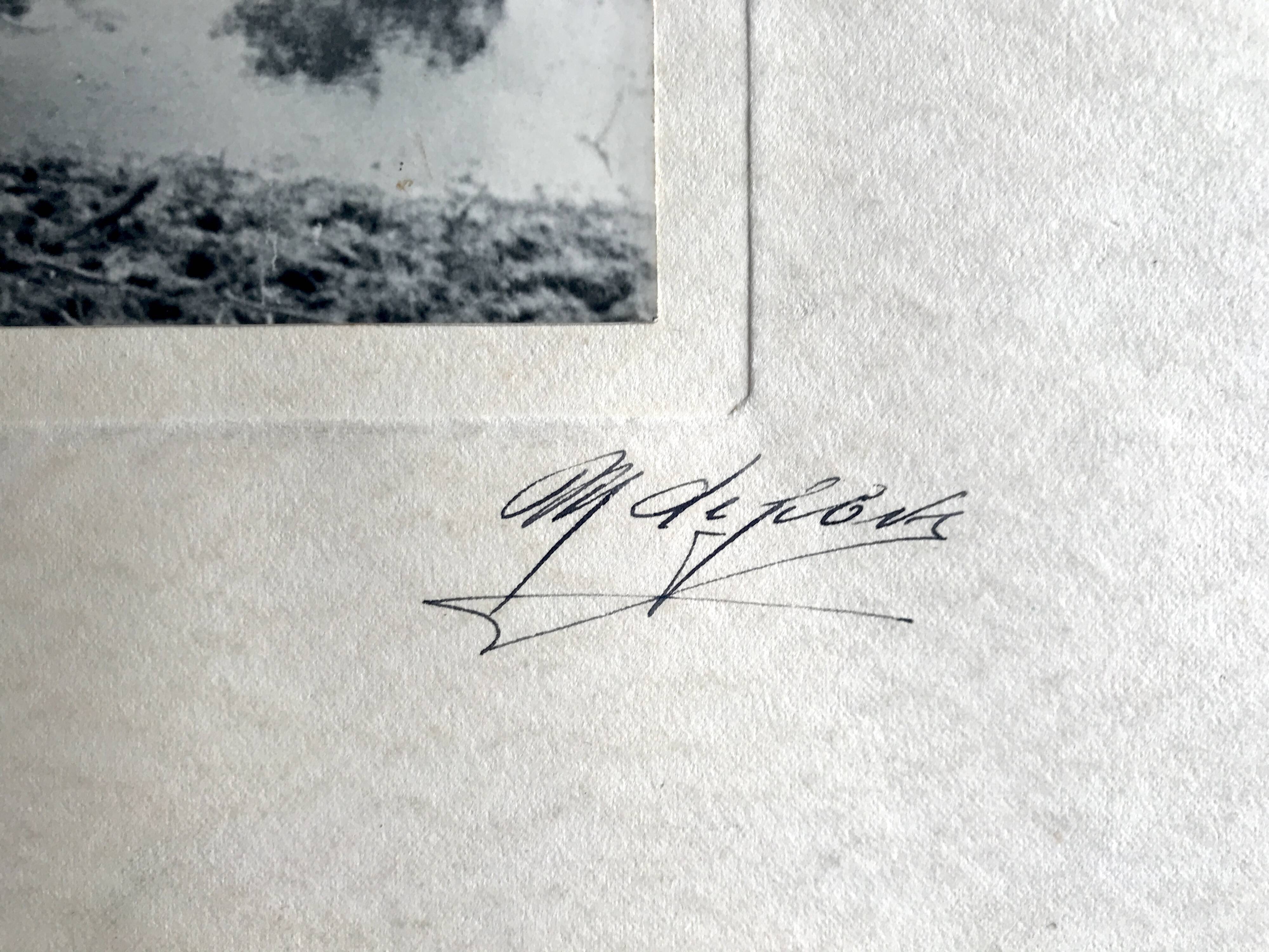 Georges lefebvre, reflections, black and white photograph, circa 1930. signed in ink