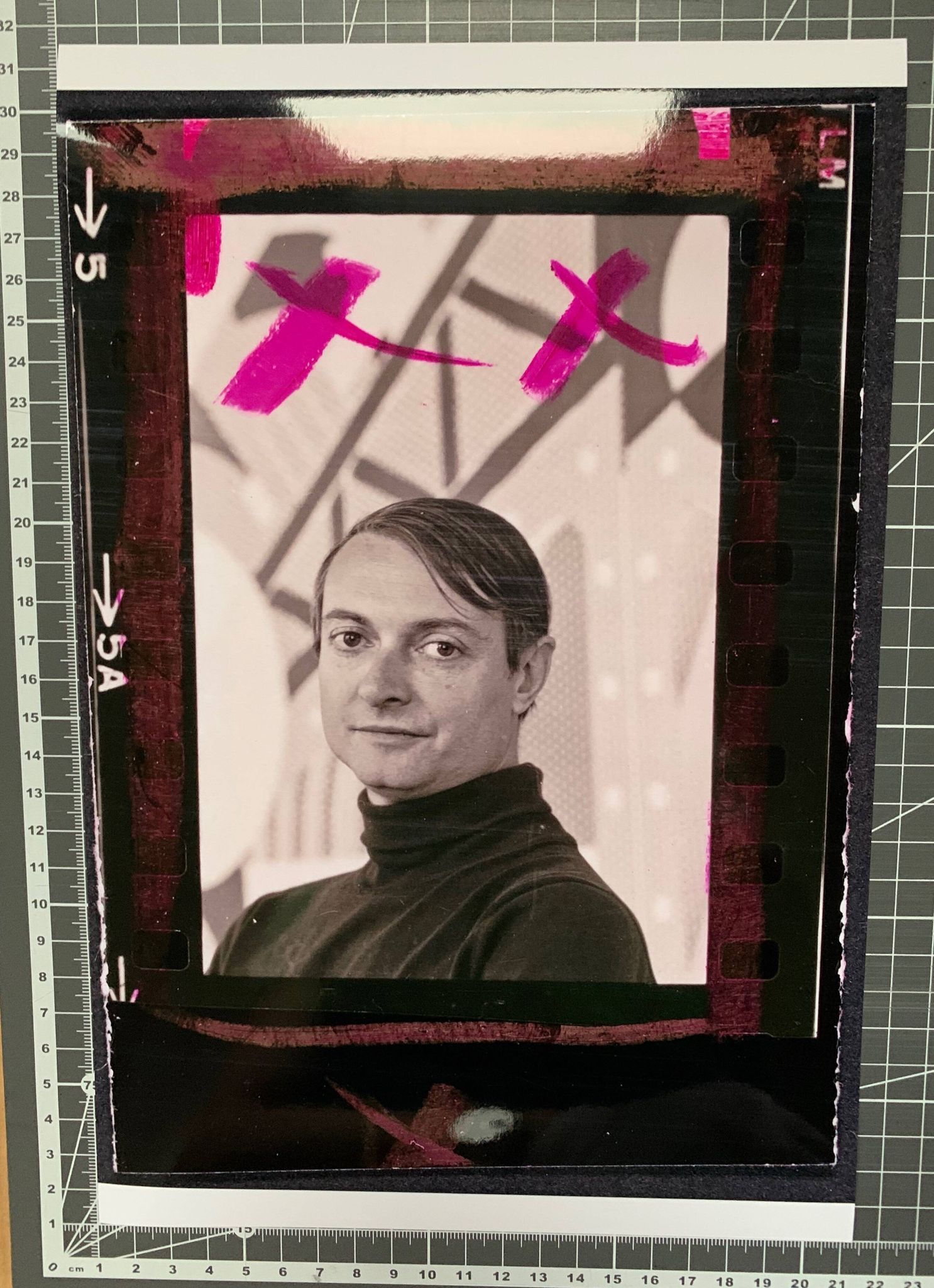 Rare portrait circa 1968 of Pop Artist Roy Lichtenstein (1923-1997)