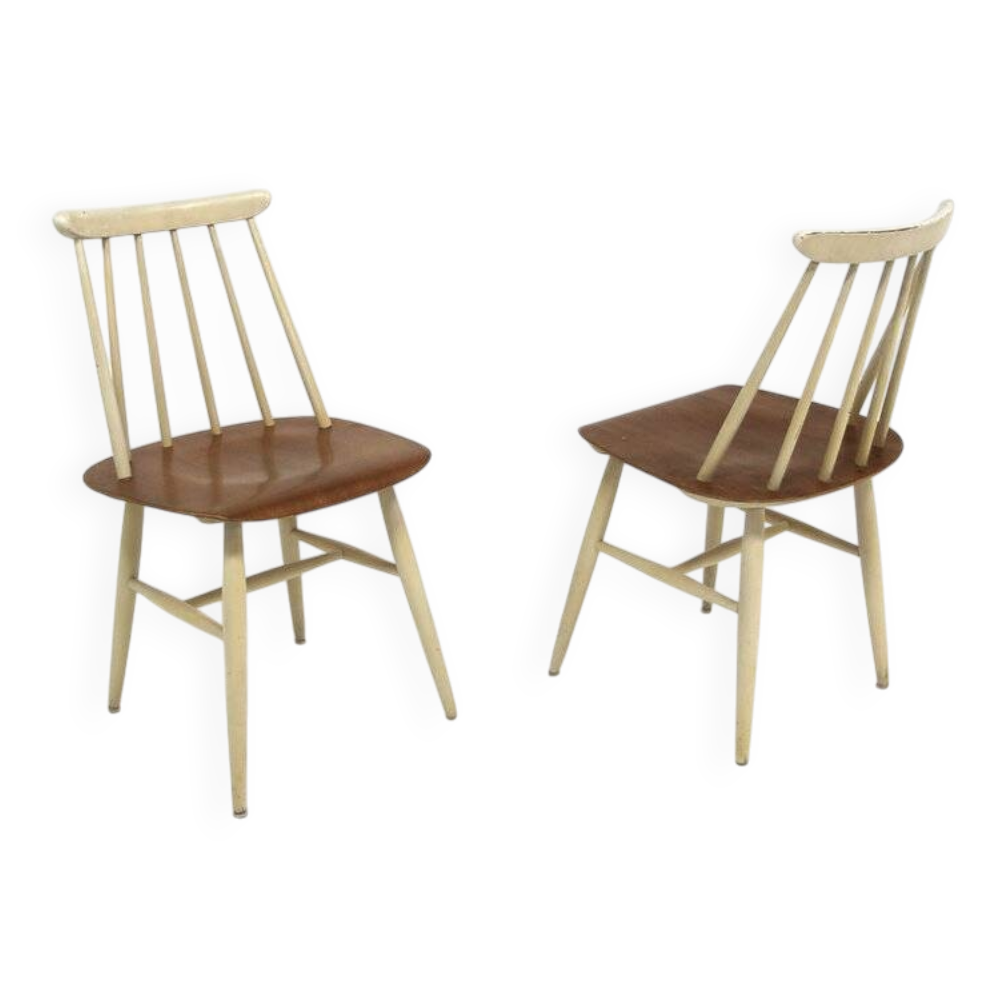 Set of 2 teak "Fanett" chairs by Ilmari Tapiovaara, Sweden, 1960