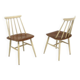 Set de 2 chaises "Fanett" en teck par Ilmari Tapiovaara, Suède, 1960