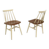 Set de 2 chaises "Fanett" en teck par Ilmari Tapiovaara, Suède, 1960