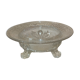 Coupe ou sucrier ancienne en verre moulé tripode
