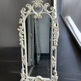 Miroir blanc en bois