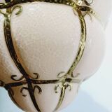 Pink Blown Glass Pendant Light