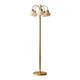 Vintage brass floor lamp with five opaline glass shades, mid-century, Czechoslovakia, 165 × 60 × 30 cm